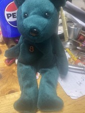 1998 Salvino's Bamm Beanos MLB 8 Cal Ripken Jr Dark Green Plush Bear NWT