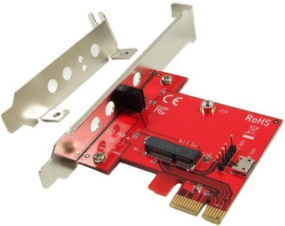  PEXM2150E PCI Express x1 Adapter Card with M.2 Key E Socket - Support M2 E 
