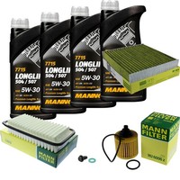 Mann Inspektionspaket 4L Mannol Longlife 5W-30 FüR Toyota Yaris 1.3 Verso S