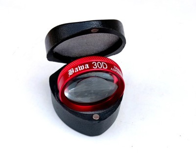Medical Grade 30D Double Aspheric Ophthalmology & Optometrist Lens Red Color