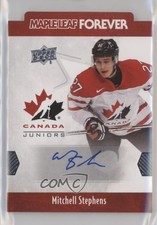2016 Team Canada Juniors Maple Leaf Forever Mitchell Stephens #ML-ST Auto 0c3