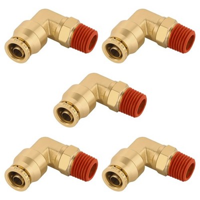 3/8'' Quick Push to Connect Fittings Brass 90 Degree Union Swivel Elbow Joint ...