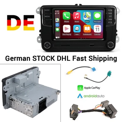 Stereo Carplay Bluetooth DS RCD360 187B Autoradi Für VW Golf Passat CC German DE - Bild 1 von 4