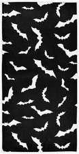 Black Bats Hand Bath Towel Shower Towels Set Happy Halloween Witch Pumpkin Spook