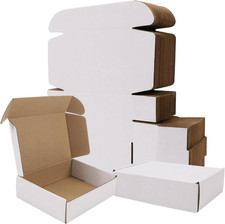 BIOBROWN 7X5X2" 50 Pack Corrugated Cardboard Boxes Small Shipping Box for Packag