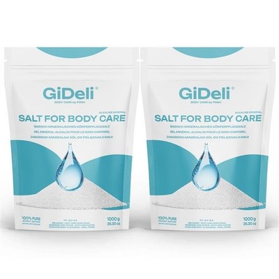 GiDeli Salz Regenerativ Badesalz 2 x 1kg Doypack Wellness Entspannung Premium