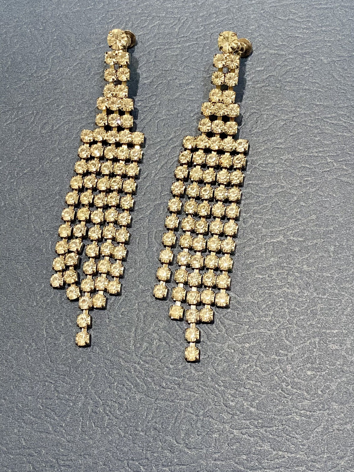 Vintage Large Statement Rhinestone Chandelier Scr… - image 1