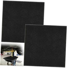 Oil Drain Splash Pad, 22inch 2Pcs Black Square Heat-Resistant No 2 Pcs Square