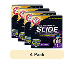 4 Pack Arm  Hammer Clump  Seal Slide Multi-Cat Clumping Cat Litter 14lb