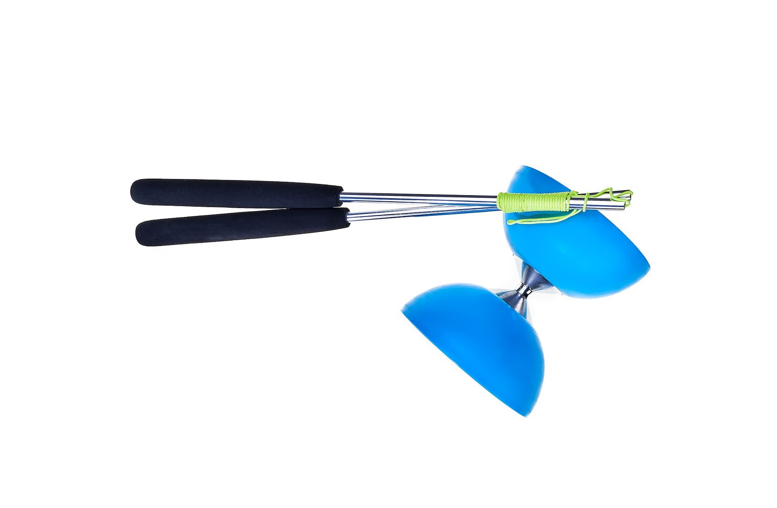 Eureka 515707 Acrobat 105 Rubber Diabolo with Aluminum Hand Sticks, Light Blue