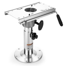 Boat Seat Pedestal with Slide, Aluminum Adjustable Height from 14" to 20" Loc...