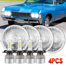 For Chevy Impala El Camino 4pcs 5.75 5-34 Led Headlights Hi-lo Sealed Beam