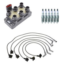 Denso Ignition Coil Wires 6 NGK Platinum Spark Plugs Kit For F-150 4.2 V6 VIN 2
