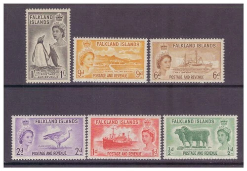Falkland Islands QEII 1955-1957 Pictorial Definitive set UM/MNH SG187-192