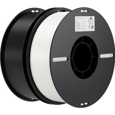 PLA Filament 1,75mm Schwarz Weiß 2er Pack 2kg 3D-Drucker kompatibel