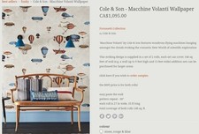Cole & Son Macchine Volanti Wallpaper Non-Pas...