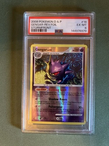 The Pokémon Company 2008 Stormfront Gengar 18/100 Reverse Holo PSA 6 English