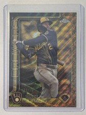 2025 Topps Gilded Collection Brice Turang Chrome Gold Wave Refractor /75 Brewers