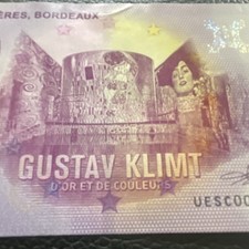 Billete de recuerdo de 0 euros GUSTAV KLIMT - Bassins de Lumières Burdeos