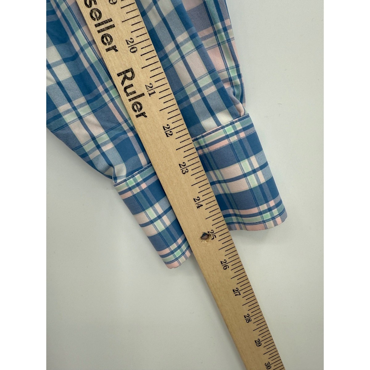 Southern Tide Shirt Mens Large Pink Blue Plaid Intercoastal Performance Stretch View 5