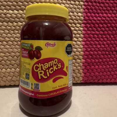 Chamo Ricos Chamoy con Ciruelas Enteras 600g Chilimoy Dulce Picante Mexicano
