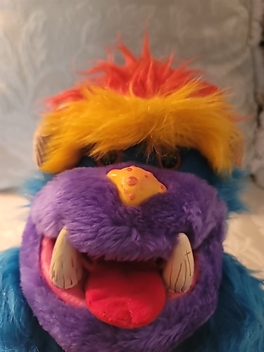 RARO! Peluche de peluche My Pet Monster Yaplet 1987 vintage marioneta de mano difícil de encontrar - Imagen 3 de 11
