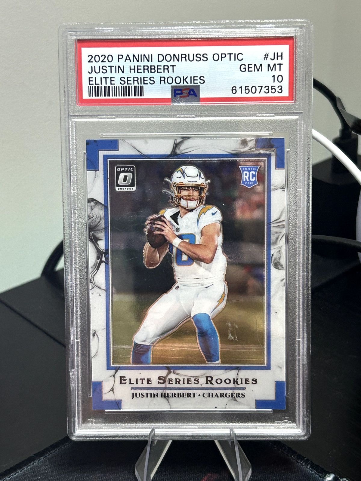 2020 Donruss Optic Elite Series Rookies #JH Justin Herbert RC Rookie PSA 10
