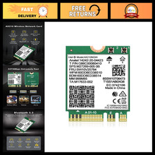 WiFi 6E Network Adapter - Tri-Band 5400Mbps, Bluetooth 5.3, M.2/NGFF for Laptops