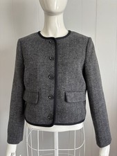 J.Crew Wool Blend Herringbone Lady Jacket Blazer Grey Size 4 CB323 MSRP 228