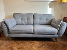 DFS French Connection Zinc 3-Seater Sofa Grey