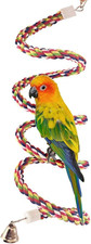 Bird Rope Perch Parakeet Toys, Spiral Cockatiel Toy, 63" Bird Bungee Rope Perche