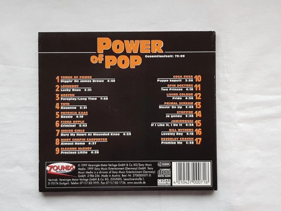 Power of Pop, 24 Karat Gold-CD von 1999, AUDIOs Audiophile, Zounds Music - Bild 3 von 4
