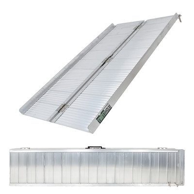 Rollstuhlrampe Auffahrrampe Schwellenrampe 152 cm 272 kg klappbar leicht Alu