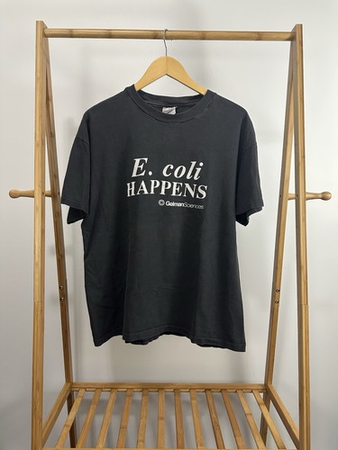 VTG 90s SH*T E Colli Happens Faded Boxy Hanes Beefty Worn T-Shirt Size XL