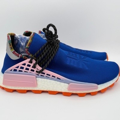 Adidas PW Solar Hu NMD Mens 10 Power Blue Excellent Primeknit Boost EE7579