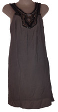 Banana Republic Womens Grey Embellished Neckline Sleeveless Dress Size 2 BG 12