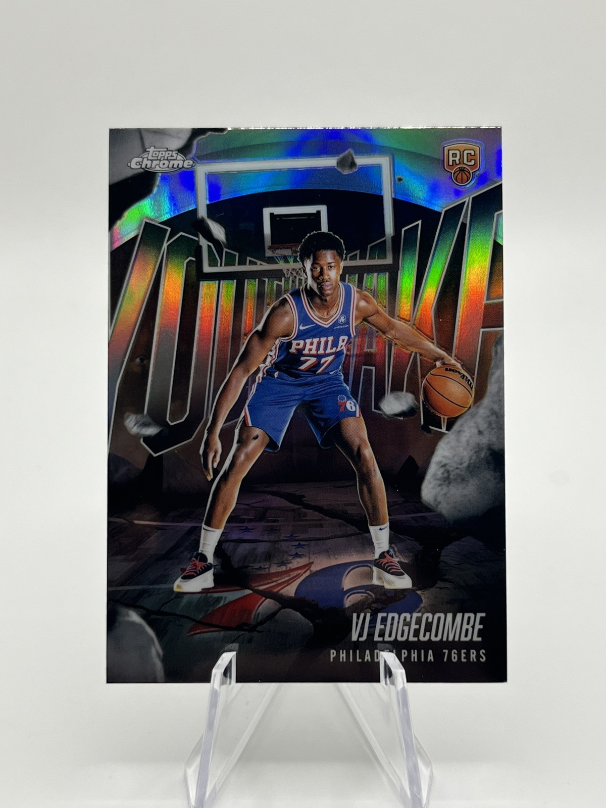 2025-26 Topps Chrome VJ Edgecombe Rookie RC Youthquake Refractor 76ers