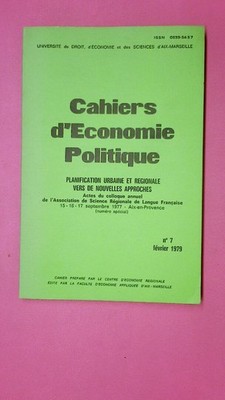 206387 CAHIERS D'ECONOMIE POLITIQUE N.7 1979 F.E.A. - AIX