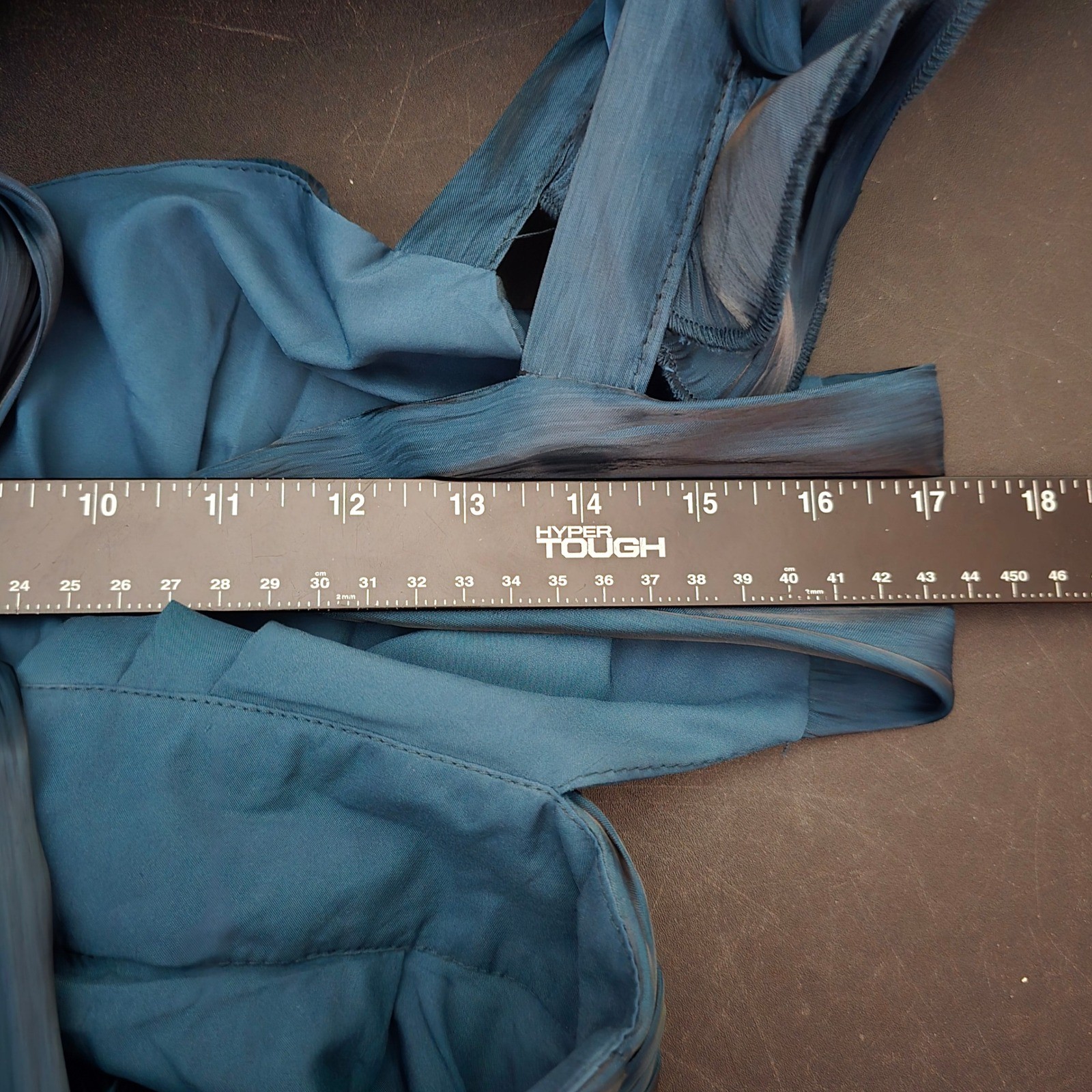 Lulus Women's Pristine Glow Teal Blue Ruffled Shoulder Maxi Dress Tie Back Gown