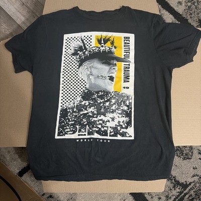Pink Beautiful Trauma World Tour 2019 T-Shirt Unisex Size L Black Yellow