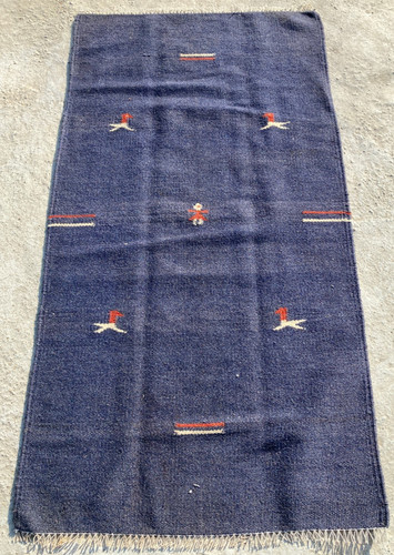 Vintage Traditional Handmade Beautiful Gabbeh Kilim Floor Rug Carpet 129x68 cm