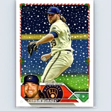 2023 Topps Holiday Corbin Burnes #H112 Milwaukee Brewers
