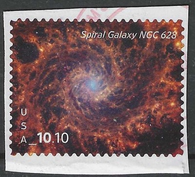 2024 USA 10.10 Dollar Priority Mail Marke gestempelt auf Briefstück