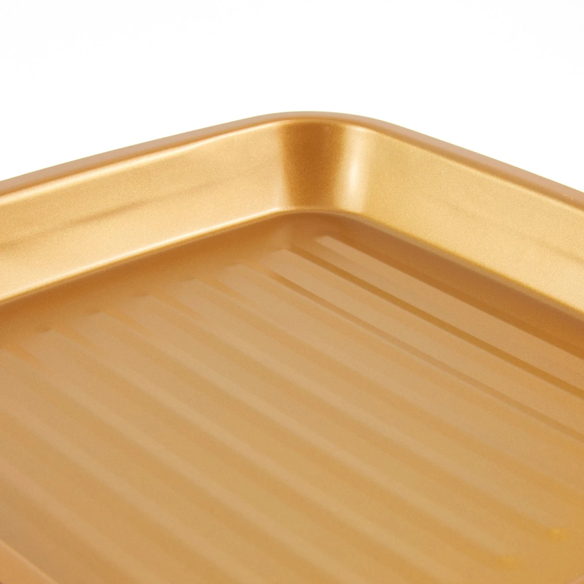 Parrilla de aluminio Gold Coast Deep Square antiadherente de 11-1/2 pulgadas en cobre