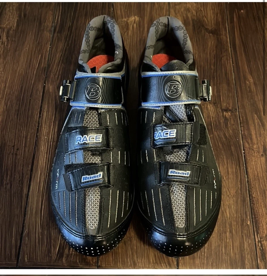 Zapatos de ciclismo Bontrager azules y negros para hombre talla 14,5 EE. UU. 49 EUR Race Road Foto 2 de 4