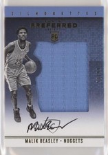 2016-17 Panini Preferred Rookie Silhouettes 53/99 Malik Beasley #12 Auto 6fs