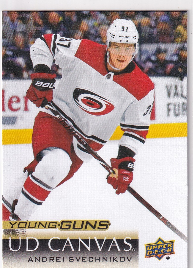 18/19 UD SERIES 1 CANVAS ANDREI SVECHNIKOV YOUNG GUNS RC SP ROOKIE #119