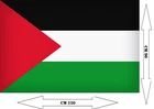 PALESTINE GAZA FLAG 150 X 90 WITH SLOT FOR POLE PEACE STICK