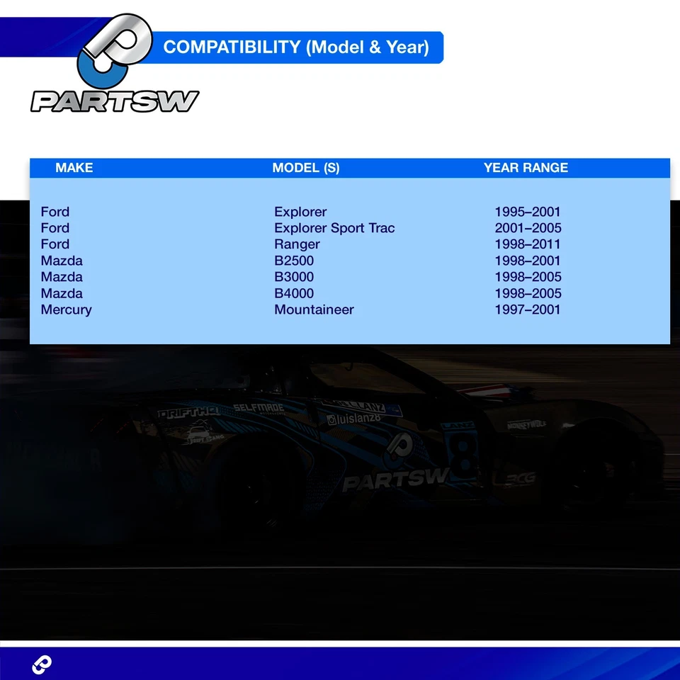 Kit de barra estabilizadora de barra estabilizadora de dirección PartsW Ford Ranger Explorer Mazda B4000 6 piezas Foto 2 de 4