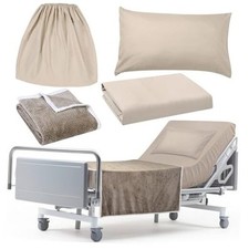 Pcs Hospital Bed Sheets Set, Soft Knitted Standard Sheets Quality, 4 Camel